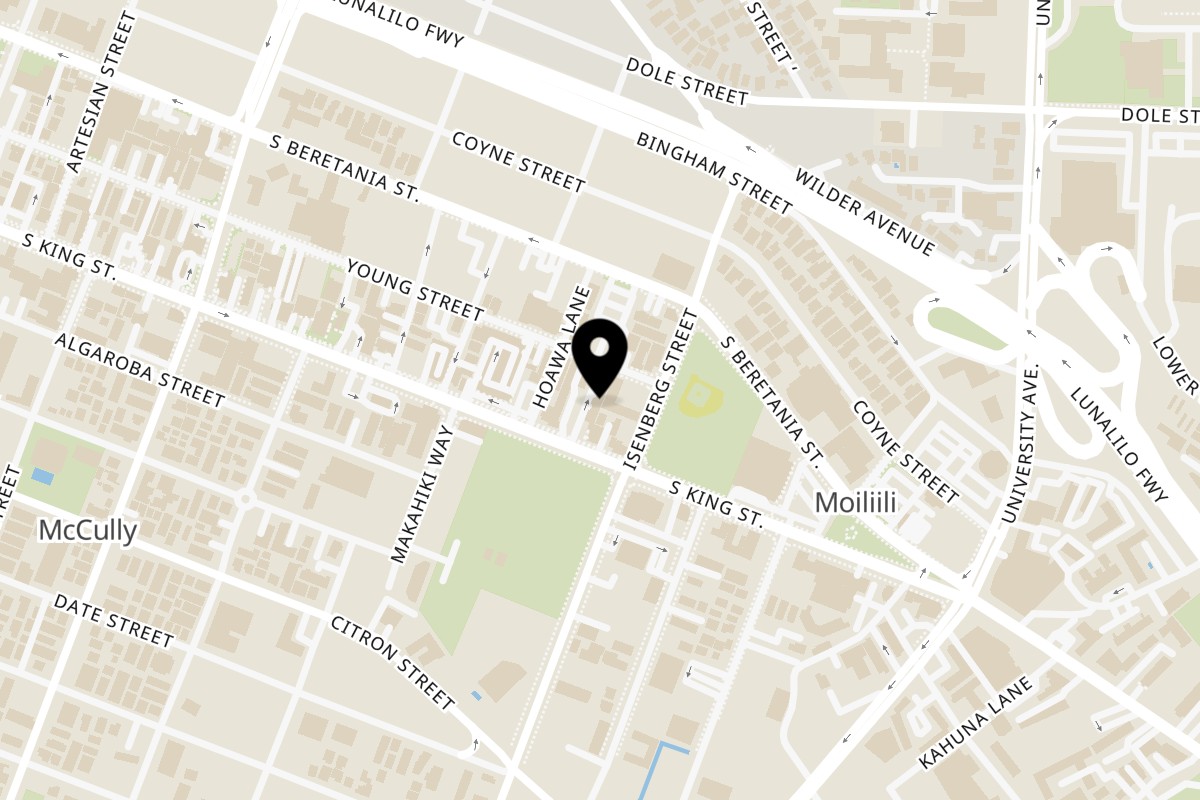 Map showing the location of Fresh Bites Hawaii on 2334 S King St in Honolulu
